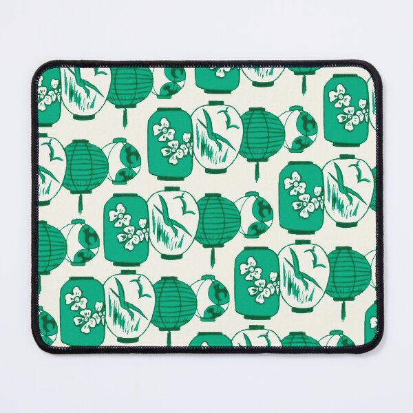 Item preview, Vintage Chinese Lantern Illustration Pattern (GREEN) designed and sold by LansingOLeary.