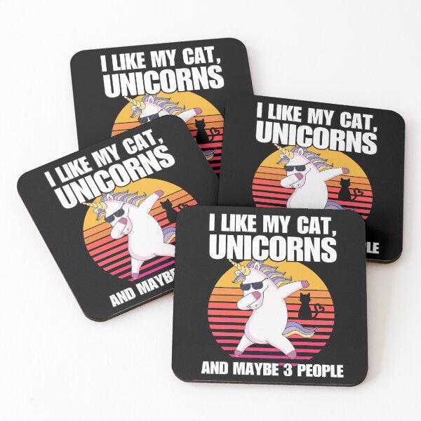 Item preview, I Like Cats Unicorns And Maybe 3 People designed and sold by McThingummy.
