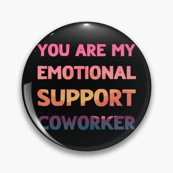 Emotional Support Coworker Butterfly Pin | Redbubble