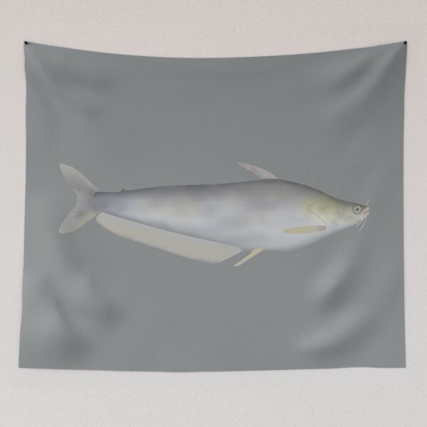 Item preview, Silver Catfish designed and sold by fishfolkart.