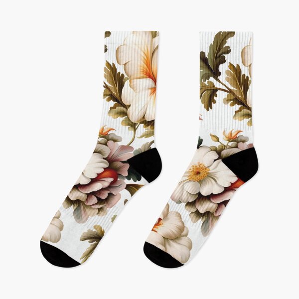 Item preview, watercolor seamless pattern of flowers and leaves designed and sold by APHIDAT-TA.