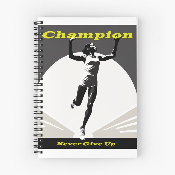 Item preview, Champion Girl Woman Athlete Never Give Up Runner Retro Art designed and sold by redstar19.