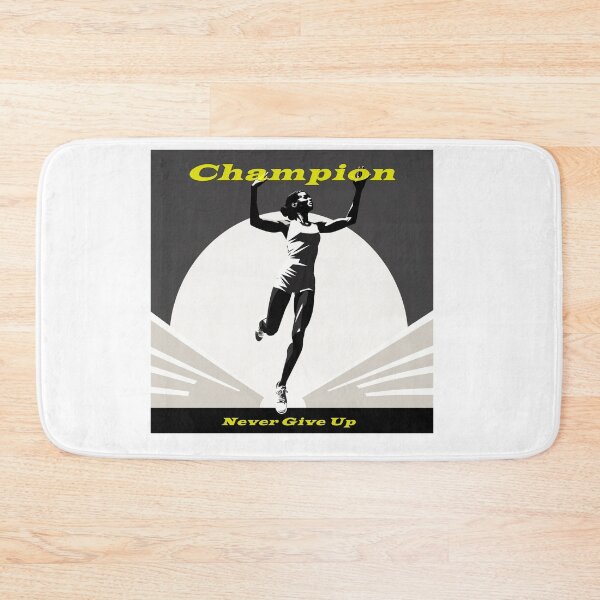 Item preview, Champion Girl Woman Athlete Never Give Up Runner Retro Art designed and sold by redstar19.
