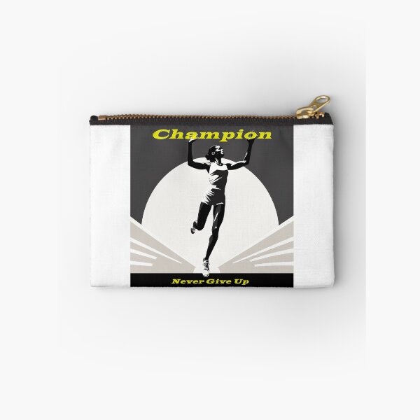 Item preview, Champion Girl Woman Athlete Never Give Up Runner Retro Art designed and sold by redstar19.