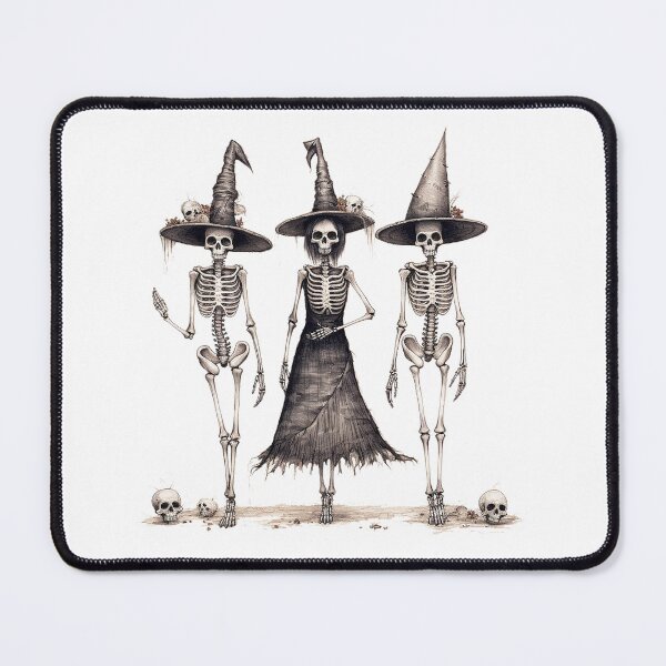 Item preview, skeleton witches designed and sold by Littleprintlab.