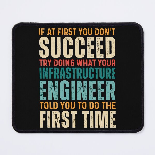 Item preview, Retro Funny Infrastructure Engineer - If At First You Dont Succeed designed and sold by kamrankhan.