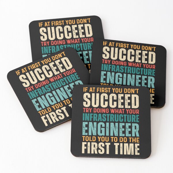 Item preview, Retro Funny Infrastructure Engineer - If At First You Dont Succeed designed and sold by kamrankhan.