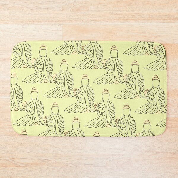 Item preview, Buddha Meditation Line Illustration Pattern designed and sold by LansingOLeary.