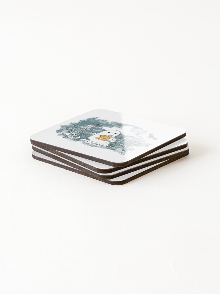 Thumbnail 4 of 5, Coasters (Set of 4), Little ghost designed and sold by RackhamTheRoux.