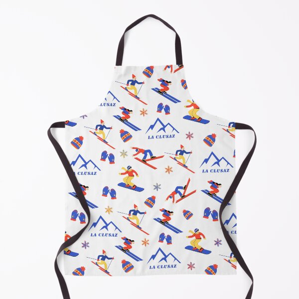Item preview, La Clusaz France Ski Snowboard seamless pattern designed and sold by Vintage-TM.