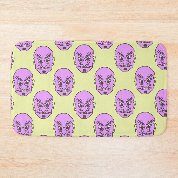 Item preview, Vintage Traditional Asian Warlord Face Illustration Pattern (PINK/YELLOW) designed and sold by LansingOLeary.