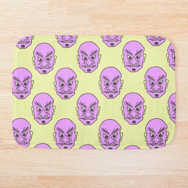 Item preview, Vintage Traditional Asian Warlord Face Illustration Pattern (PINK/YELLOW) designed and sold by LansingOLeary.