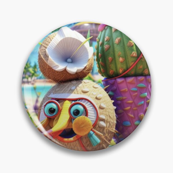Item preview, Mr Coconut on vacation with Miss Cactus designed and sold by Art-Liliane.