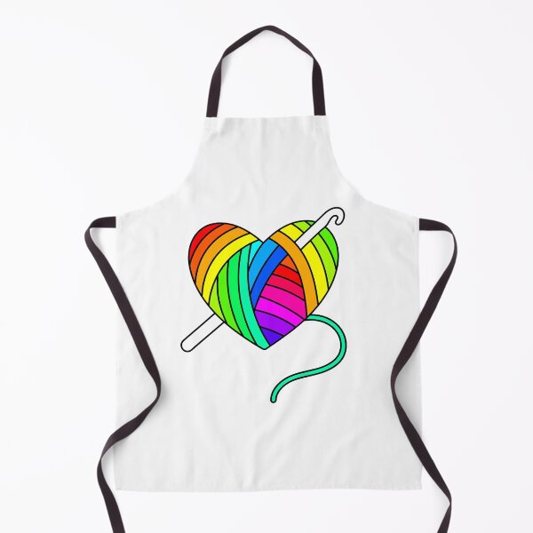 Item preview, Rainbow crochet heart designed and sold by SkunksStash.