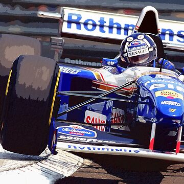 Photo F1 Damon Hill – Williams Renault FW17, Hockenheim 1995, Tirage Original 20x30cm