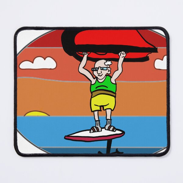 Item preview, Old fart in sandals wing foiling designed and sold by RickPostCo.