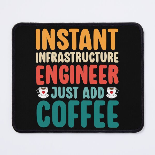 Item preview, Retro Instant Infrastructure Engineer Just Add Coffee Funny designed and sold by kamrankhan.