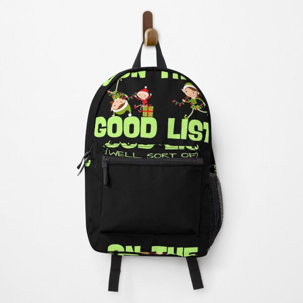 Item preview, On the Good List Funny Christmas Cute Elf Nice List Almost designed and sold by BunBuntheDog-.