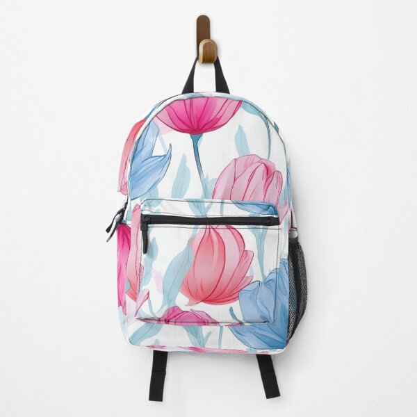 Item preview, Blue and Pink Tulip Seamless Pattern designed and sold by exitbird.