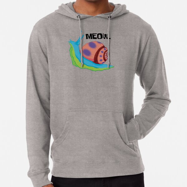 Gary The Snail Meow. Lightweight Hoodie for Sale by Gwenpai Redbubble