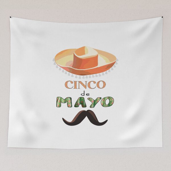 Item preview, Cinco de mayo. Mexican national holiday.Sambrera. Stylish mustache. designed and sold by Anastasiia Yurevych.