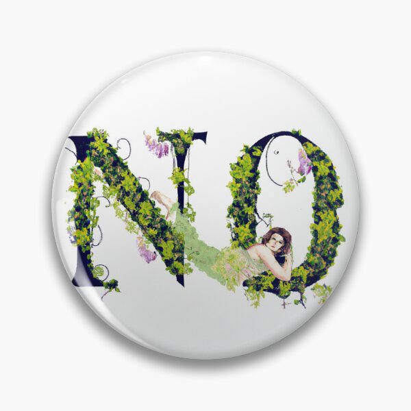 Item preview, no - vintage botanical drawing of a woman saying no designed and sold by Sarah Rosie Studios.