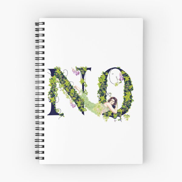 Item preview, no - vintage botanical drawing of a woman saying no designed and sold by Sarah Rosie Studios.