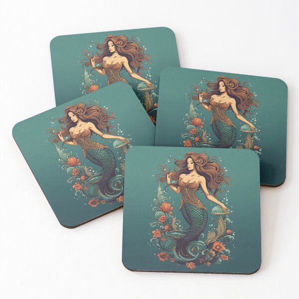 Item preview, Flower Circled Mermaid designed and sold by dcrc.