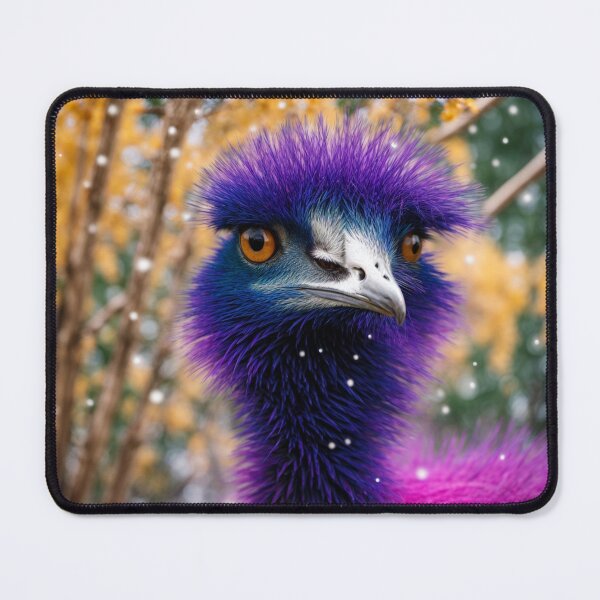 Item preview, Quirky, Purple Emu in the Snow designed and sold by Wolfheartart.