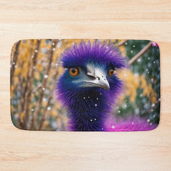 Item preview, Quirky, Purple Emu in the Snow designed and sold by Wolfheartart.