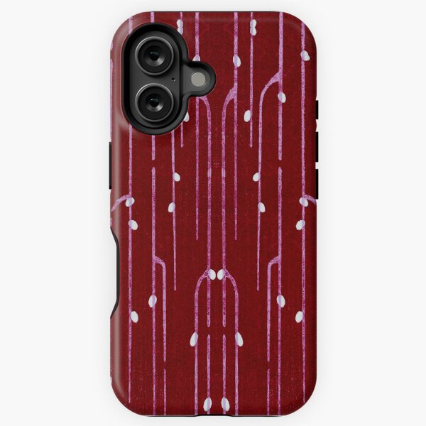 Item preview, Japanese Painting Spring Weeping Willow Buds Furuya Korin Maroon designed and sold by SpiritGifts.