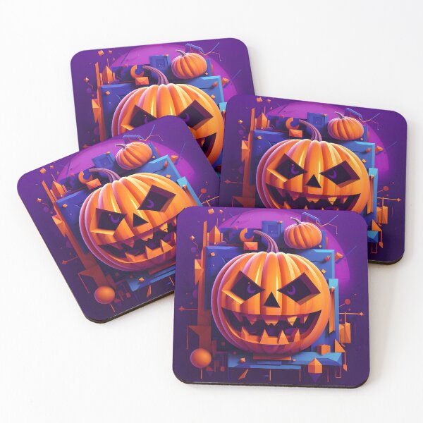 Item preview, Pumpkin Glow: Halloween Coaster designed and sold by Digital-Printer.