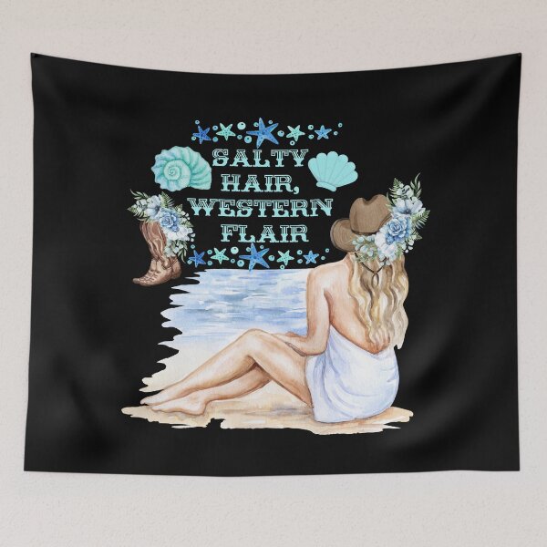 Item preview, Beach Salty Hair Western Flair Cowgirl designed and sold by SunfullyYours.