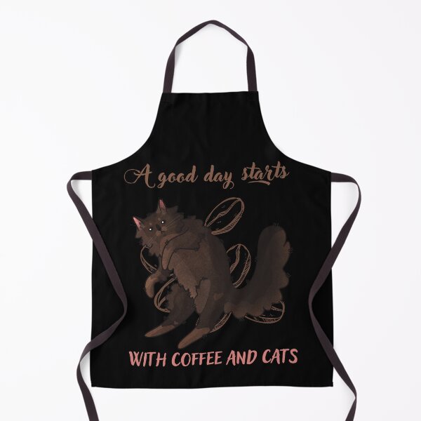 Item preview, A Good Day Starts with Coffee and Cats - Chocolate Furbaby designed and sold by FelineEmporium.