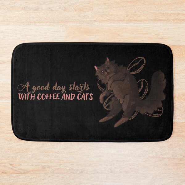 Item preview, A Good Day Starts with Coffee and Cats - Chocolate Furbaby designed and sold by FelineEmporium.