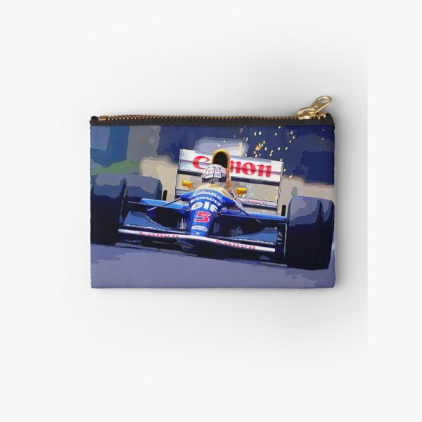 Item preview, Nigel Mansell racing his 1992 FW14B F1 racecar with sparks flying watercolor designed and sold by Rodissimus1984.