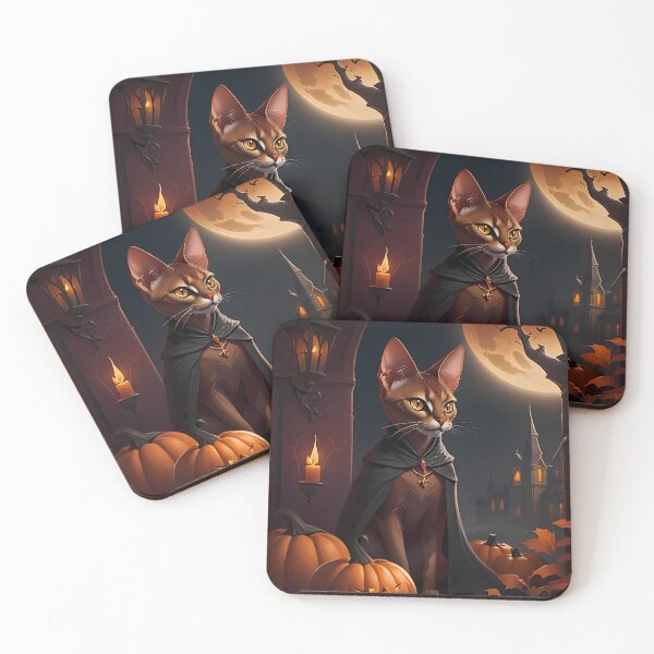 Item preview, Abyssinian Cat Vampire designed and sold by purrfect pattern.