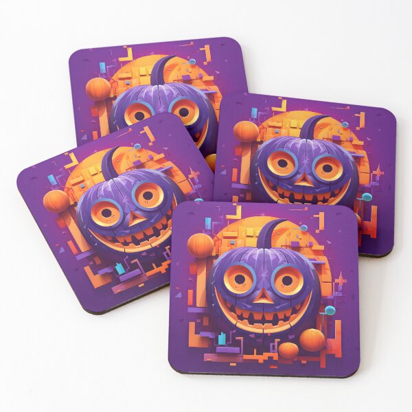 Item preview, Pumpkin Glow: Halloween Coaster designed and sold by Digital-Printer.