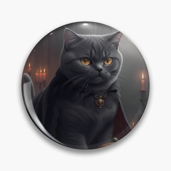 Item preview, Gothic British Shorthair Vampire designed and sold by purrfect pattern.