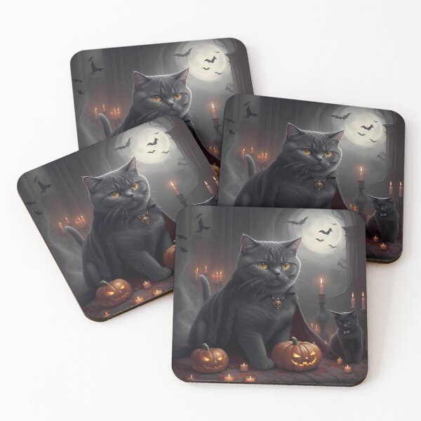 Item preview, Gothic British Shorthair Vampire designed and sold by purrfect pattern.