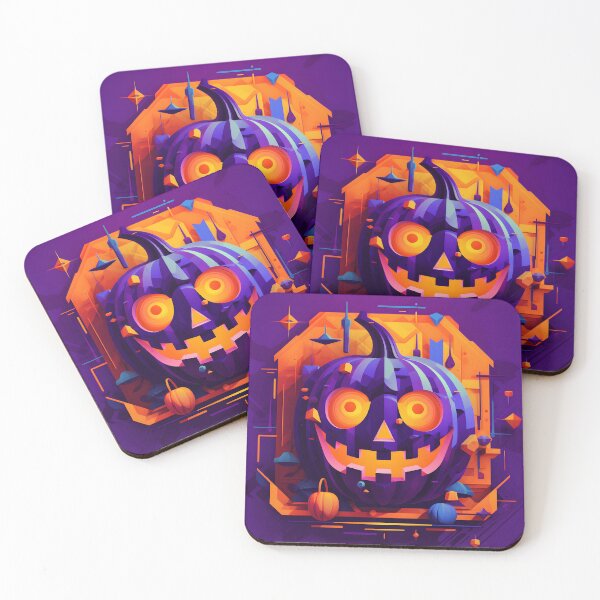 Item preview, Pumpkin Glow: Halloween Coaster designed and sold by Digital-Printer.
