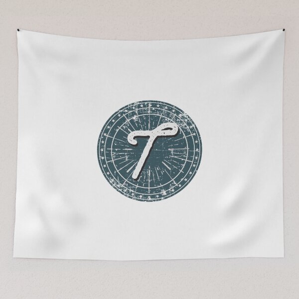 Item preview, Monogram T Vintage Sunburst Circle designed and sold by simplymonogram.