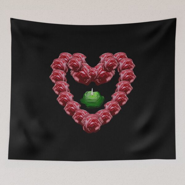 Item preview, rose heart and a candle of love designed and sold by Pepita Selles.