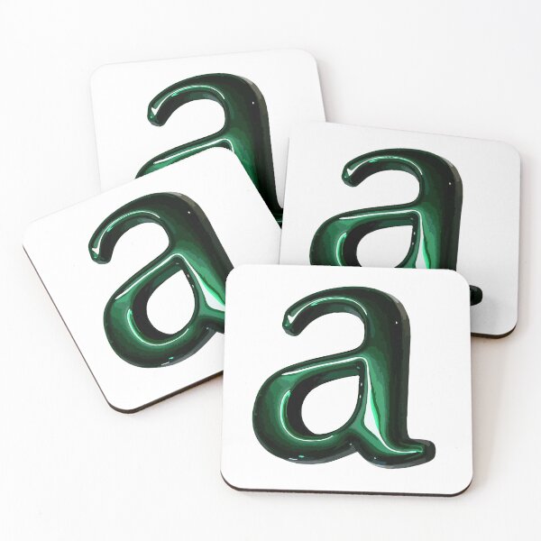 Item preview, Green Letter a sticker sticker designed and sold by carlarmes.