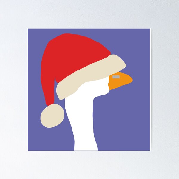 Item preview, Abstract Portrait Gaming Goose in Stolen Christmas Santa Hat designed and sold by ellenhenry.