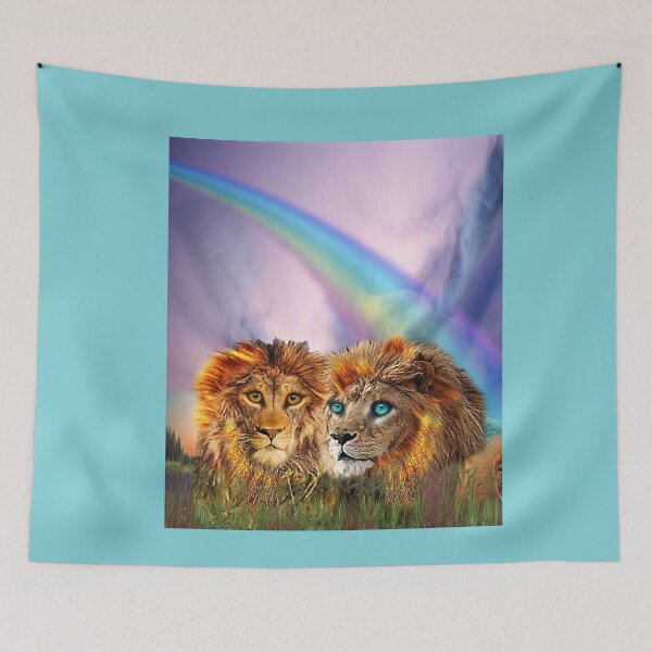 Item preview, Two Lions and a Rainbow designed and sold by Patricia Brown.