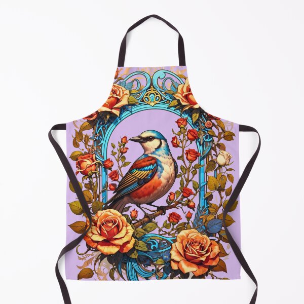 Item preview, Bird on a branch with roses retro vintage floral design designed and sold by BorgSpareParts.