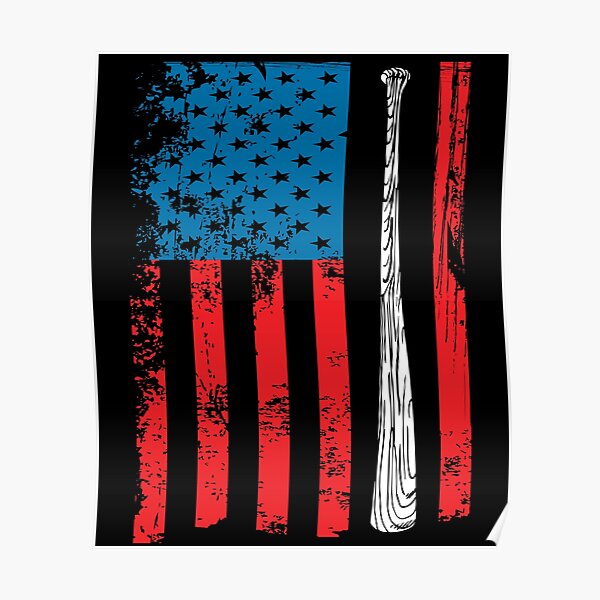 Baseball American Flag | Baseball Gifts | Baseball clothing | Baseball Accessories | Baseball Gear | Baseball Sayings | Baseball Gifts for Men | Baseball Gifts for Women | Baseball Kids Poster