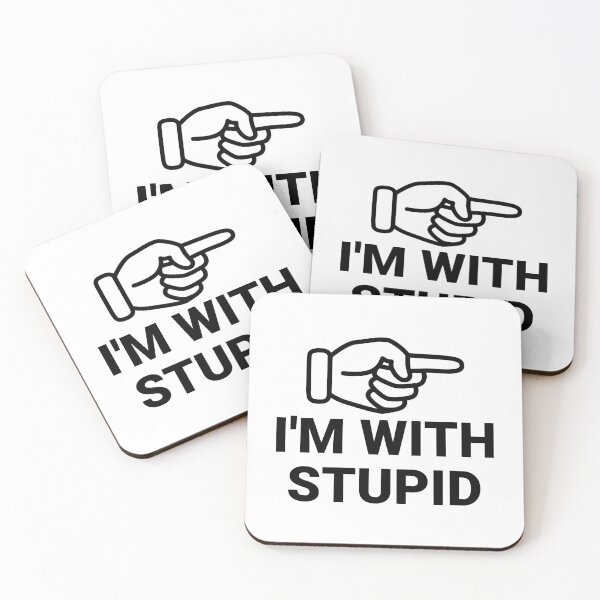Item preview, I'm with stupid. Funny t-shirt, sticker. designed and sold by mallufun.