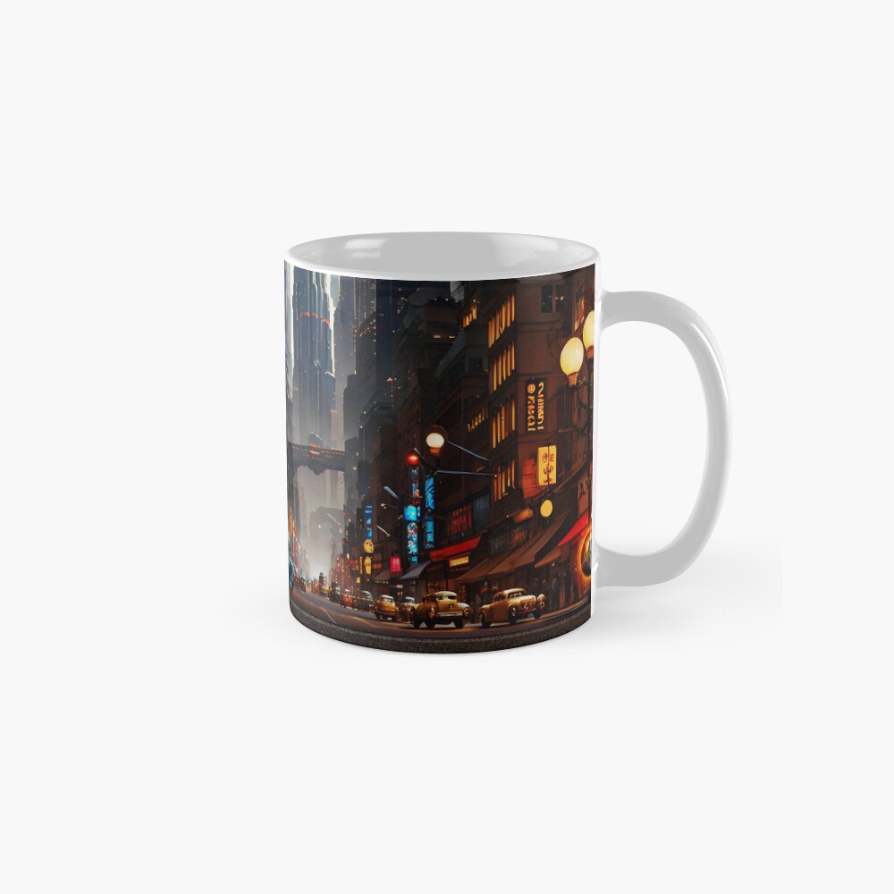 The Old Lancer Metropolis Stunning AI Concept Art by Xzendor7 Decorative Mug Art Print